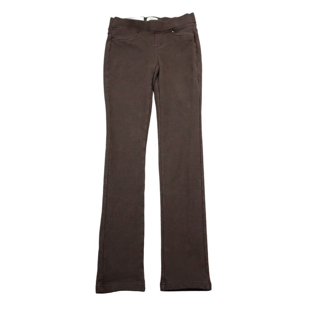 Labijou Pants Womens S Brown Low Rise Pocket Stretch Elastic Waist Jegging
